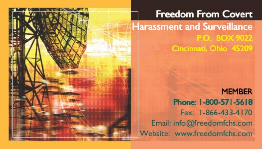 Freedom from Covert Harassment and Surveillance membership card [image]